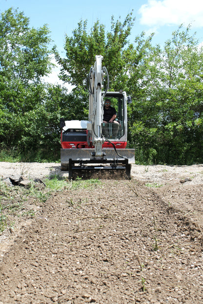 Mongo Attachments Soil Conditioner | Model MPRD148H | Size 48" Drum | 20 GPM | 3,000 PSI | 2.5–8 Ton | For Excavators