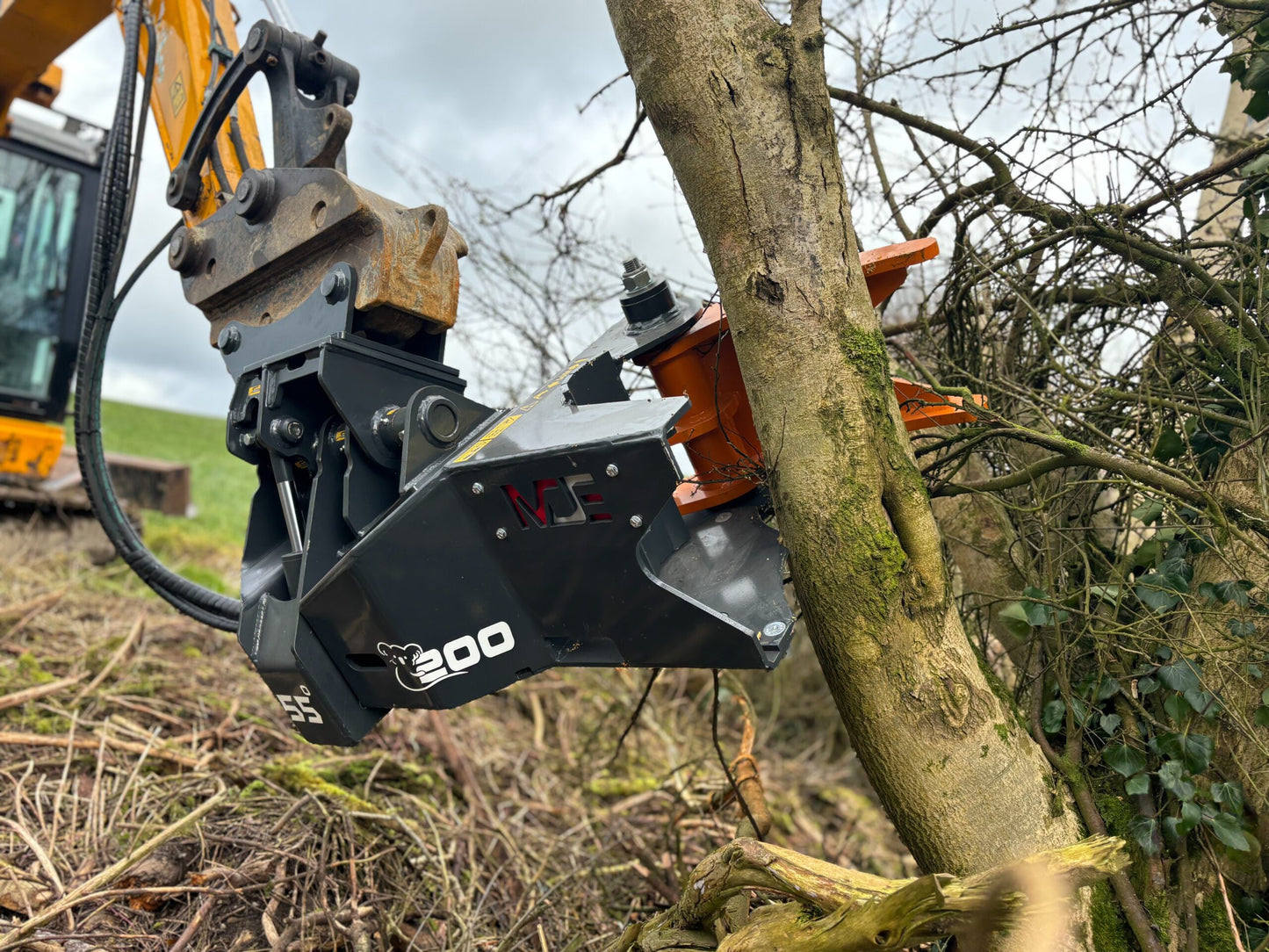 MDE Machinery | Tree Shear With Buncher | Model Koala 150T To Koala 550T | Cutting Capacity 6" To 21.5" Inches | Machine Size 1.5-40 Ton | For Excavator