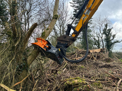 MDE Machinery | Tree Shear With Buncher | Model Koala 150T To Koala 550T | Cutting Capacity 6" To 21.5" Inches | Machine Size 1.5-40 Ton | For Excavator