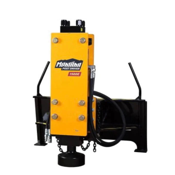 Montana | Post Driver | Models 400E, 750R, 1000E, 1500E | Height 41", 48" & 61" | Width 50" | Hydraulic Flow 7–27 GPM | For Skid Steers