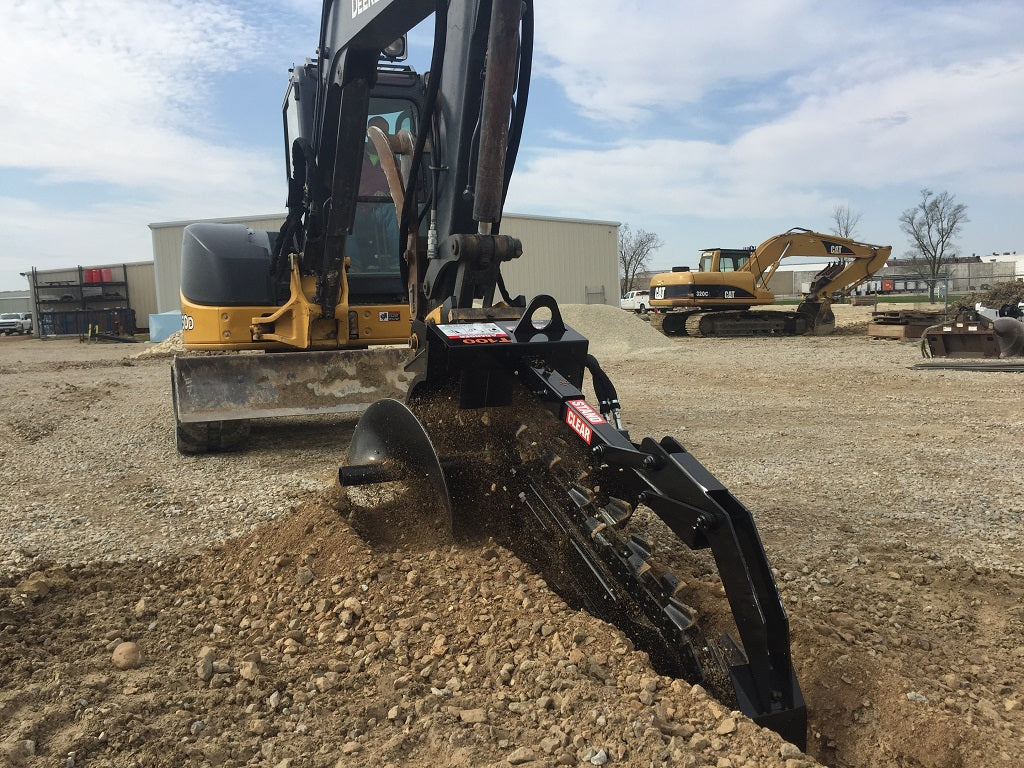 Premier Trencher Attachment | Model T100 & T125 | GPM Range 8-15GPM | For Mini Excavator