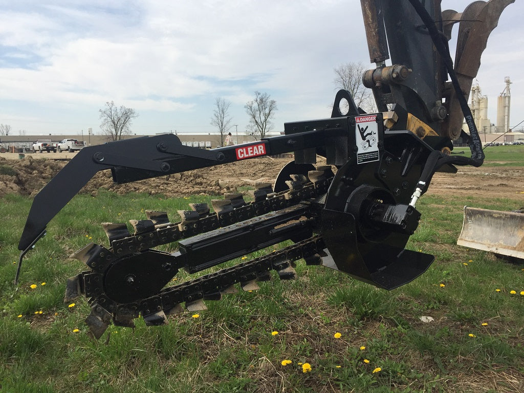 Premier Trencher Attachment | Model T100 & T125 | GPM Range 8-15GPM | For Mini Excavator