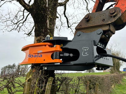 MDE Machinery | Tree Shear With Buncher | Model Koala 150T To Koala 550T | Cutting Capacity 6" To 21.5" Inches | Machine Size 1.5-40 Ton | For Excavator