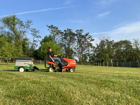 Earth & Turf | MultiSpread | 65PT Pull Behind Topdresser | 44" Overall Width | 30" Spread Width | 12 HP Minimum | For Tractor & ATV Compatible
