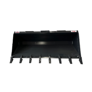 STOUT | Heavy Duty Material Bucket | Bolt-On Double Edge & Optional Tooth Bar | Models 72", 78", & 84" Widths | 37–56 kW (50–75 HP) | For Skid Steer