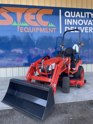 KIOTI CS2220 Sub-Compact Tractor With Loader & Mid-Mount Mower | 21HP Gross Power | Hydrostatic Transmission, Ergonomic Controls