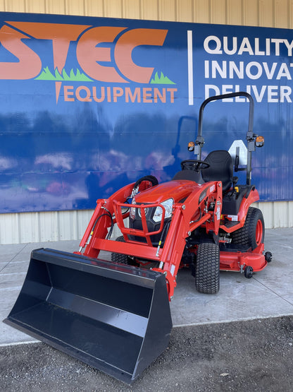 Kioti CS2220 Sub-Compact Tractor With Loader & Mid-Mount Mower | 21HP Gross Power | Hydrostatic Transmission, Ergonomic Controls