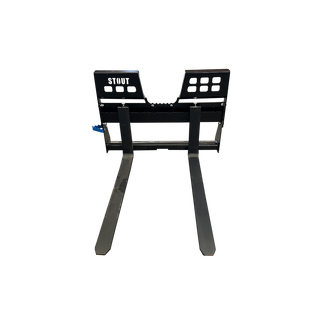 STOUT | HD Walk-Through Pallet Fork Frame | Grade 50 Steel | Forks 48"-72" | Up to 5,500 lb Capacity| Class 2 | Forged Fork Rail | 8-Position Adjustment | For Skid Steers