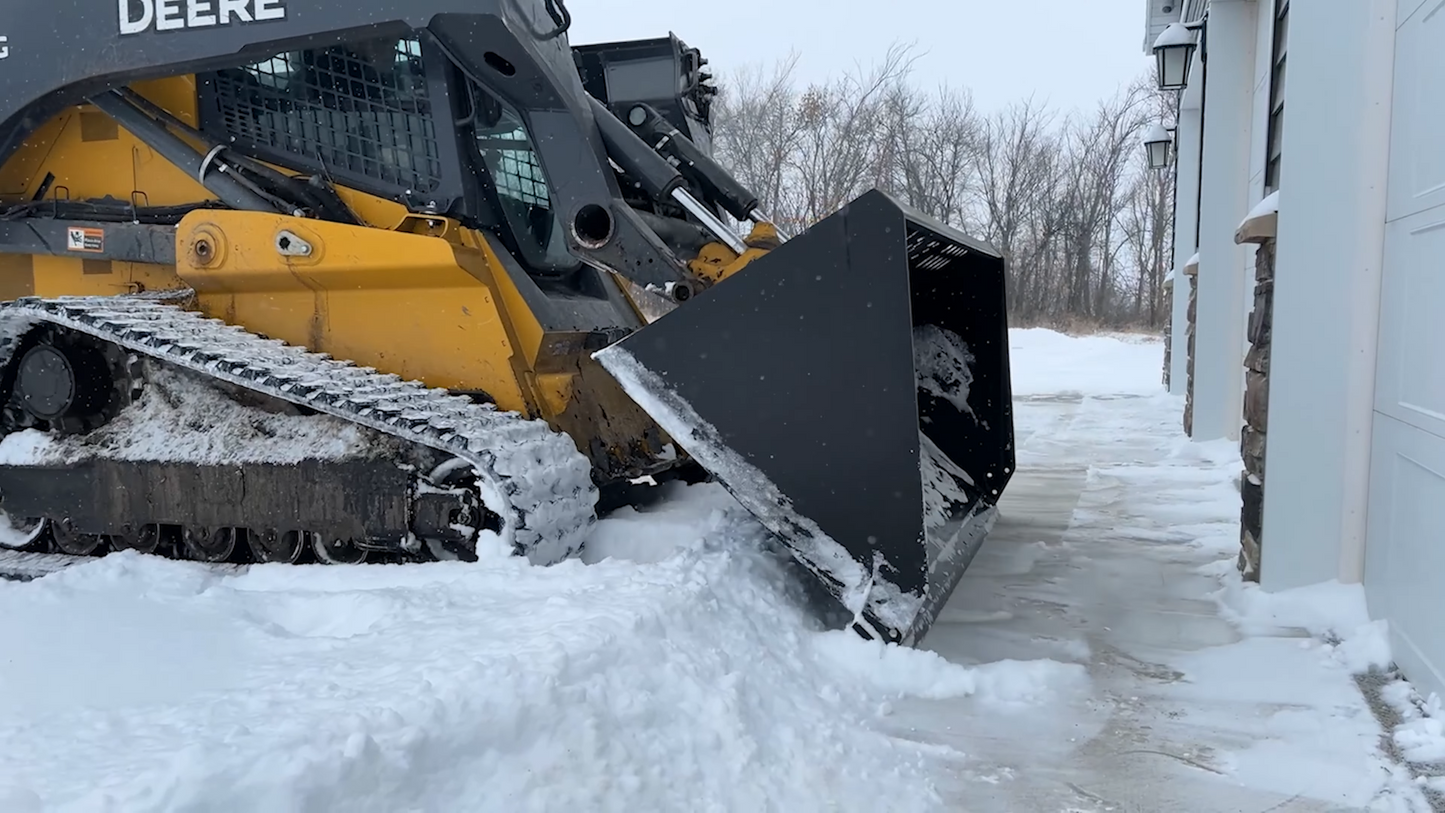 Ignite Attachments Light Material Snow Bucket | Width 94" | Capacity 49.4 Cu. Ft. | Hydraulic Flow Range 13–25 GPM | For Skid Steers