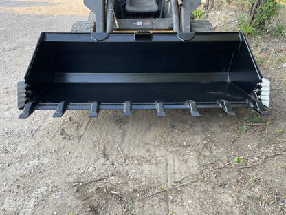 Star Industries HD Low Profile Dirt Buckets w/ Teeth | LP22A-T Series | Width 60" - 84" | 15–40 GPM | For Skid Steers
