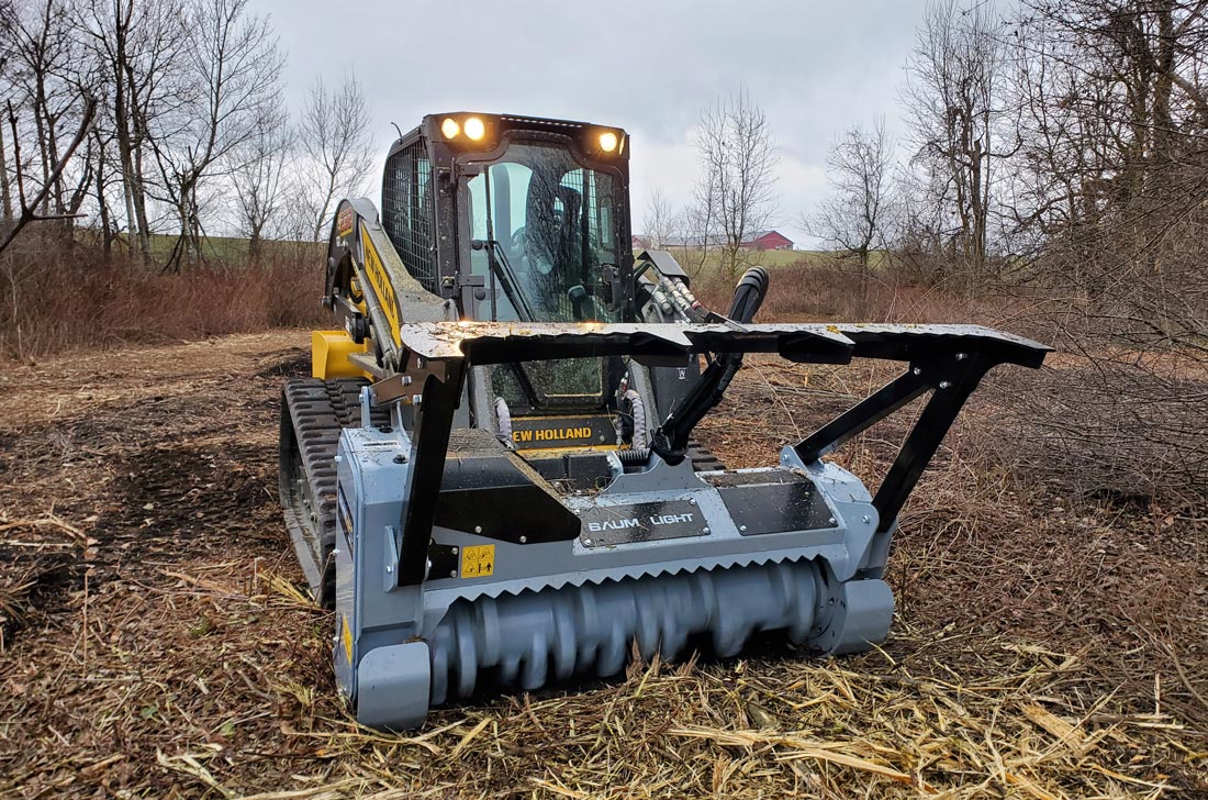 Baumalight HD Fixed Tooth  Brush Mulcher | Model MS-960 & MS1160 | Cutting Width 60" & 75" | Hydraulic Flow Range 30-45 GPM | For Skid Steers