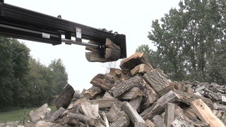 CID Log Splitter Attachment | Model Inverted & Horizontal | Width 14.5"-18.5" | 15–25 GPM | For Skid Steers