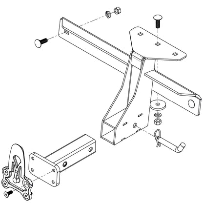 Umount John Deere ZTrak (900 Series) Mount | 2” Receiver Hook | Bolt On Installation