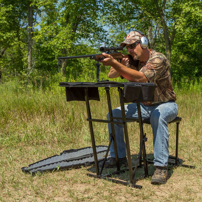 KShot Portable Shooting Bench W/ Gun Rest | Model CL-KS-SBP | Width 36" | For Hunting, Range & Outdoor Shooting