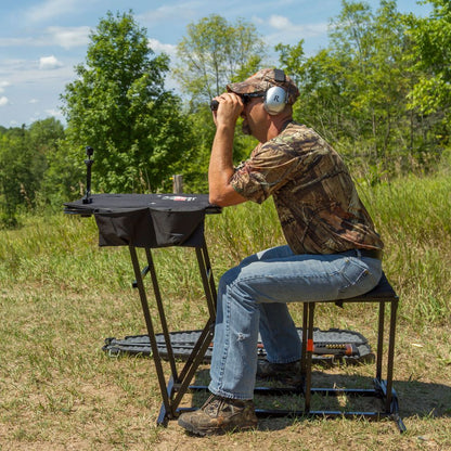 KShot Portable Shooting Bench W/ Gun Rest | Model GAME-CART-HD | 55.5" Length x 24" Width | Capacity 300 lb | For Hunting & Target Shooting