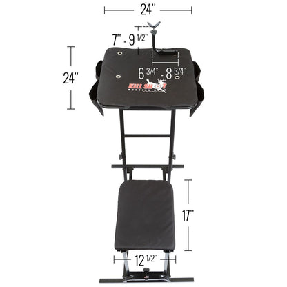 KShot Portable Shooting Bench W/ Gun Rest | Model GAME-CART-HD | 55.5" Length x 24" Width | Capacity 300 lb | For Hunting & Target Shooting