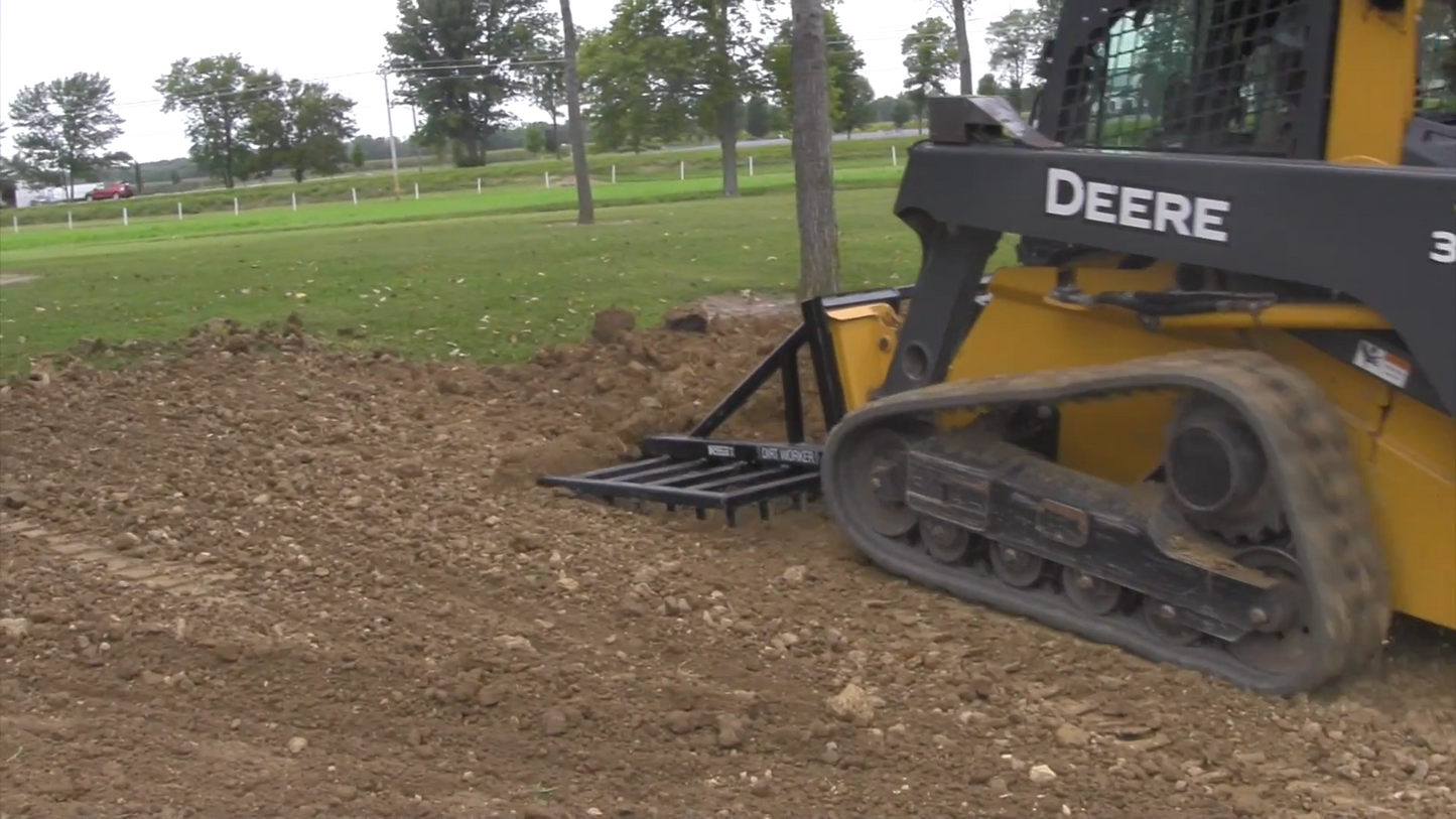 Kasco Grader Blade | Model DW-1095 & DW-2095 | Working Width 72" & 84" | Hydraulic Flow Range 15-30 GPM | For Skid Steers