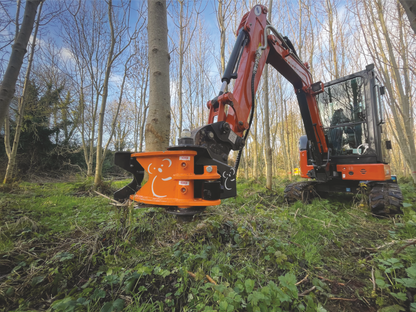 MDE Machinery | Tree Shear With Buncher | Model Koala 150T To Koala 550T | Cutting Capacity 6" To 21.5" Inches | Machine Size 1.5-40 Ton | For Excavator