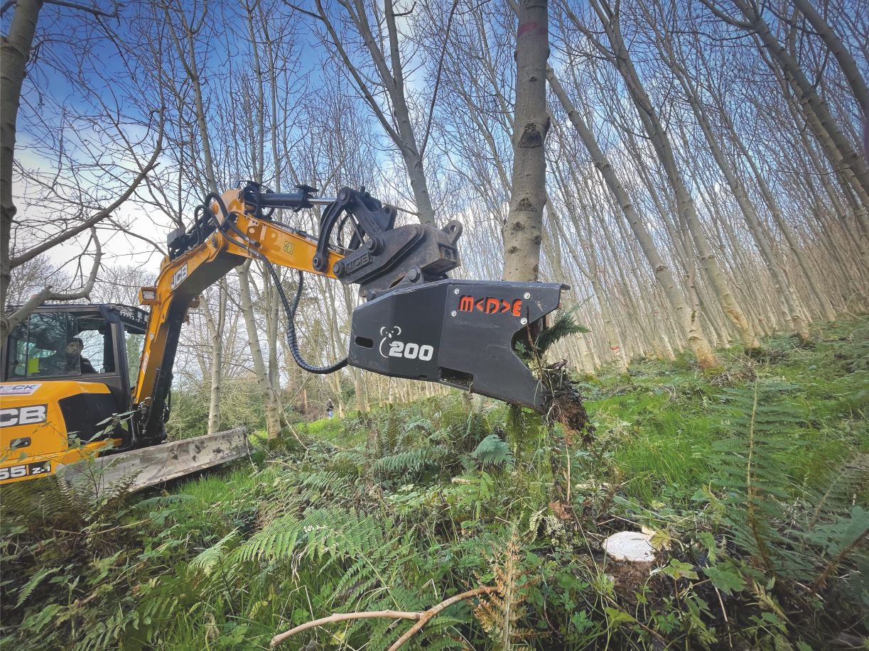 MDE Machinery | Tree Shear With Buncher | Model Koala 150T To Koala 550T | Cutting Capacity 6" To 21.5" Inches | Machine Size 1.5-40 Ton | For Excavator