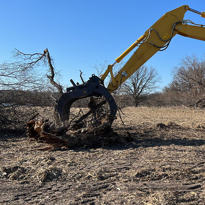 Rockland Krypto Klaw Grapple Rake | Raking Width 48", 55", 60" & 72" inches | Weight 3,450 To 8,610 Lbs | For Excavators