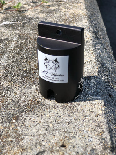 LT Marine Drop In Swivel Spacer | 6061‑T6 Aluminum | 2 Inch Lift | Anodized Black Finish | For LT Marine Swivel Base Rod Holders