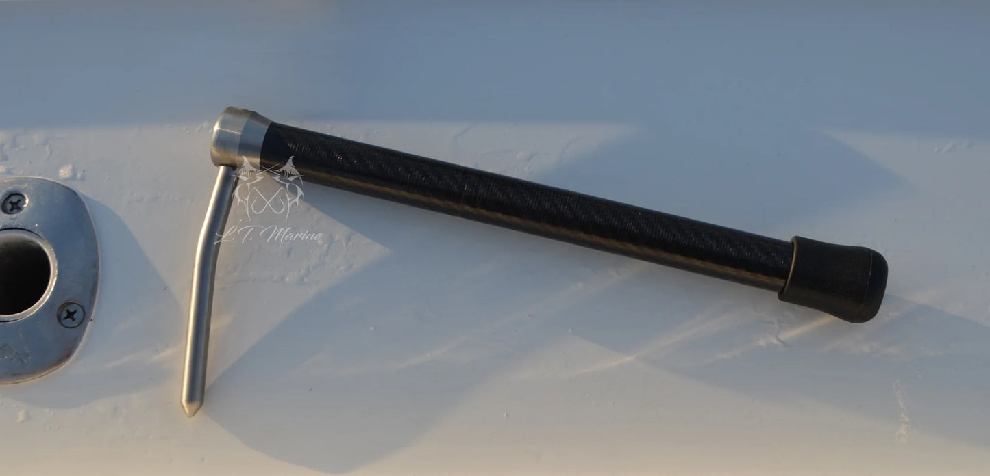 LT Marine Tuna Tomahawk | Carbon Fiber Handle | 316 Stainless Steel Prong | 1-Inch Diameter | For Tuna & Large Game Fish