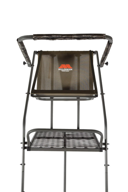 Millennium Treestands L325 Ladder Stand | Model L-325-SL | 18 ft Tall | 300 lb Capacity | Wide Platform