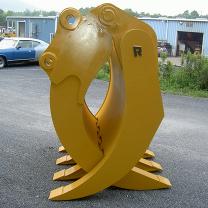 Rockland L-45 Light Material Grapple | Abrasion-Resistant Wear Plates | Four-Tine Top and Five-Tine Bottom Clamp | For Excavators