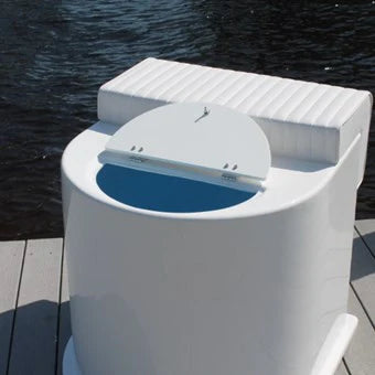 CM Marine Fiberglass Leaning Post w/ Livewell | Model CMLPLW‑CLR | 31" Width | UV‑Resistant Gelcoat | Universal Boat Fit