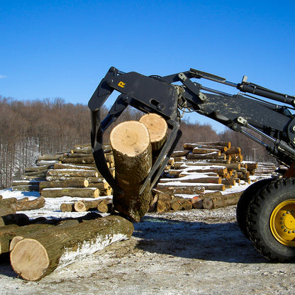 Rockland 90" Width LF Log Forks and Grapple with Adjustable Floating Tines for Loaders