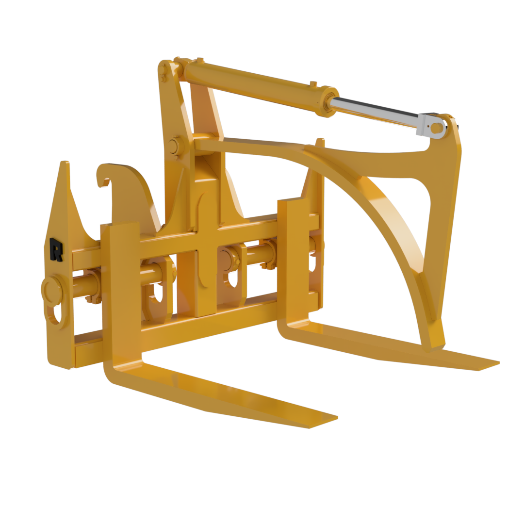 Rockland 10", 20", 30", 40" & 50" LF-1 Log Grapple with Heavy-Duty Cylinder for Loaders