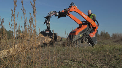 Virnig V20 Mini Skid Steer Rotating Log Grapple | Model CLG | Width 29.4" | Hydraulic Flow 15 To 25 GPM | For Mini Skid Steer
