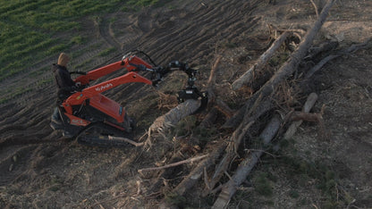 Virnig V20 Mini Skid Steer Rotating Log Grapple | Model CLG | Width 29.4" | Hydraulic Flow 15 To 25 GPM | For Mini Skid Steer