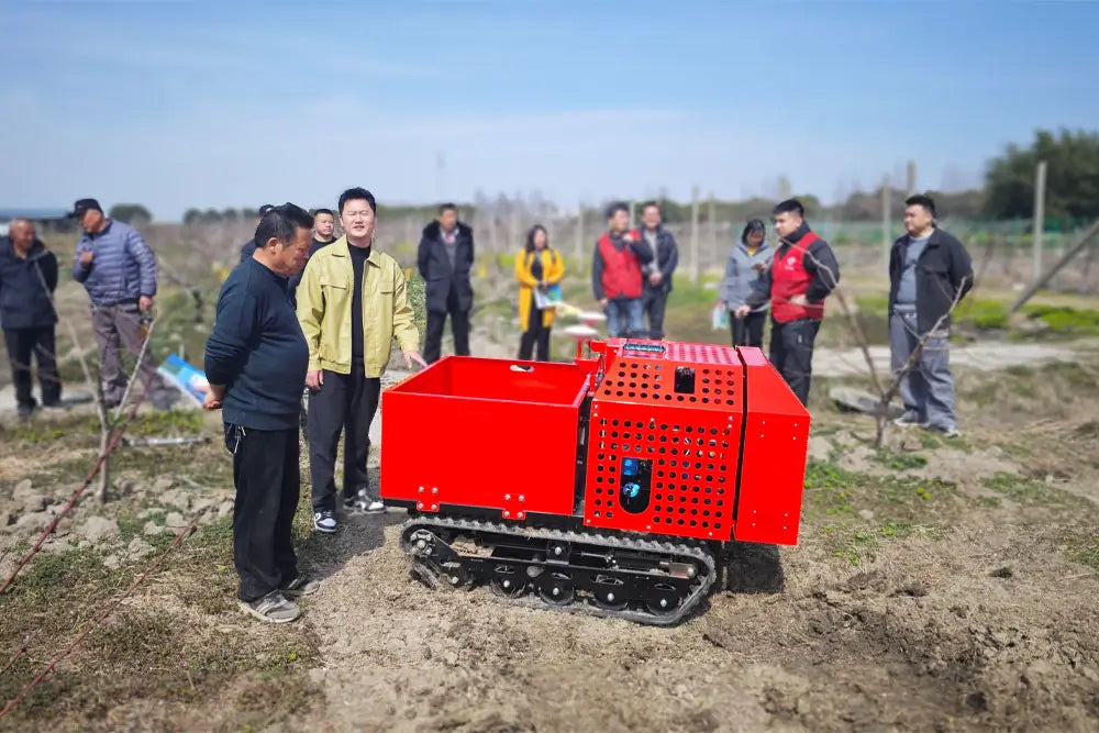 LJ-TECH AG SELF-PROPELLED TRANSPORTING ROBOT WITH PLYWOOD BOX FOR ORCHARD