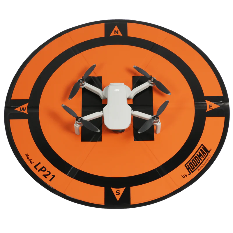 Hoodman Weighted Trifold Drone Landing Pad | Model LP21 | Size 21" | Compact & Durable | For DJI, Mavic & Mini Drones