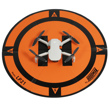 Hoodman Weighted Trifold Drone Landing Pad | Model LP21 | Size 21" | Compact & Durable | For DJI, Mavic & Mini Drones