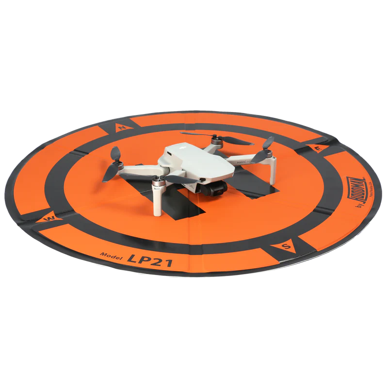 Hoodman Weighted Trifold Drone Landing Pad | Model LP21 | Size 21" | Compact & Durable | For DJI, Mavic & Mini Drones