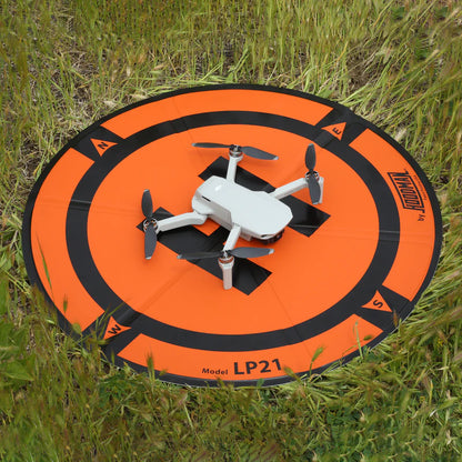 Hoodman Weighted Trifold Drone Landing Pad | Model LP21 | Size 21" | Compact & Durable | For DJI, Mavic & Mini Drones