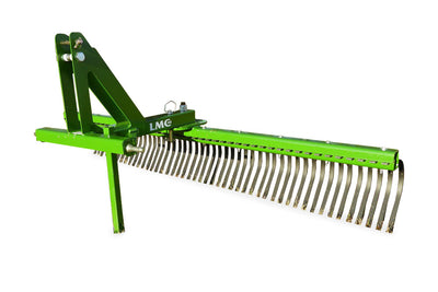 LMC AG 4', 5', 6', 7', & 8' Width Heavy Duty Landscape Rake | With Leg Stand | For Tractors