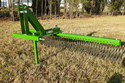 LMC AG 4', 5', 6', 7', & 8' HD LANDSCAPE RAKE WITH LEG STAND FOR TRACTOR