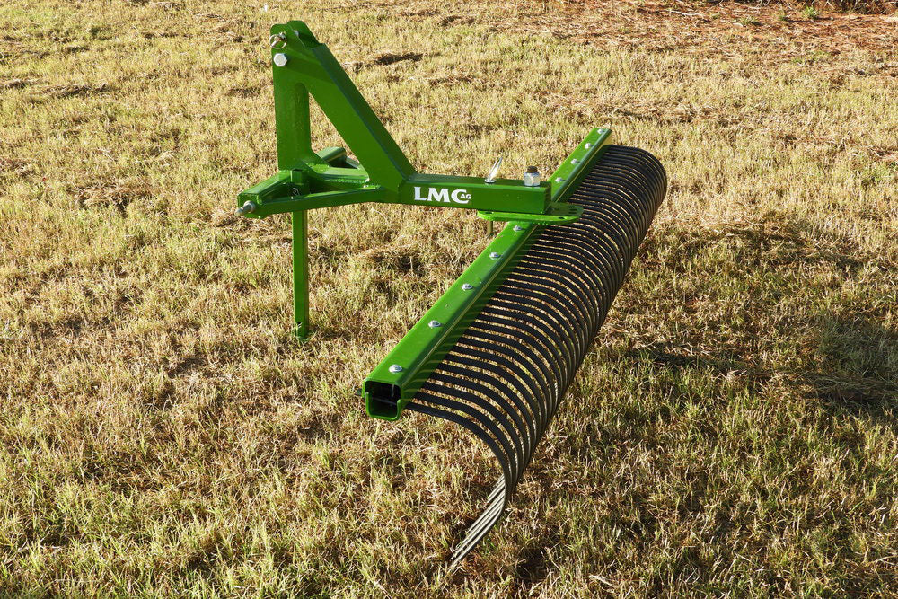 LMC AG 4', 5', 6', 7', & 8' HD LANDSCAPE RAKE WITH LEG STAND FOR TRACTOR