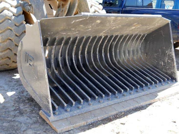 Werk-Brau Skeleton Rock Loader Bucket | Width 100" To 124" | 2.00–5.50 yd³ | 15–40 GPM | For Wheel Loaders