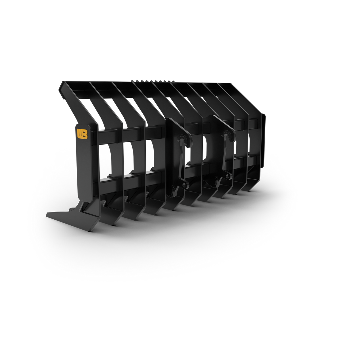 Werk-Brau Loader Grading Rake | Model WL1RK-WL4RK | Width 96"–120" | 20–40 GPM | For Wheel Loaders