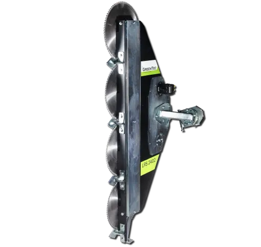 GreenTec Quadsaw | Model LRS-2402 | Working Width 7’ 10” inches | Blade Speed 3000-3200 RPM | For Excavators