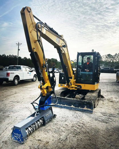 Promac Forestry Mulcher | Model LSM Series | Cutting Width 30" | 10–23 GPM | 5+ Tons | For Mini Excavator