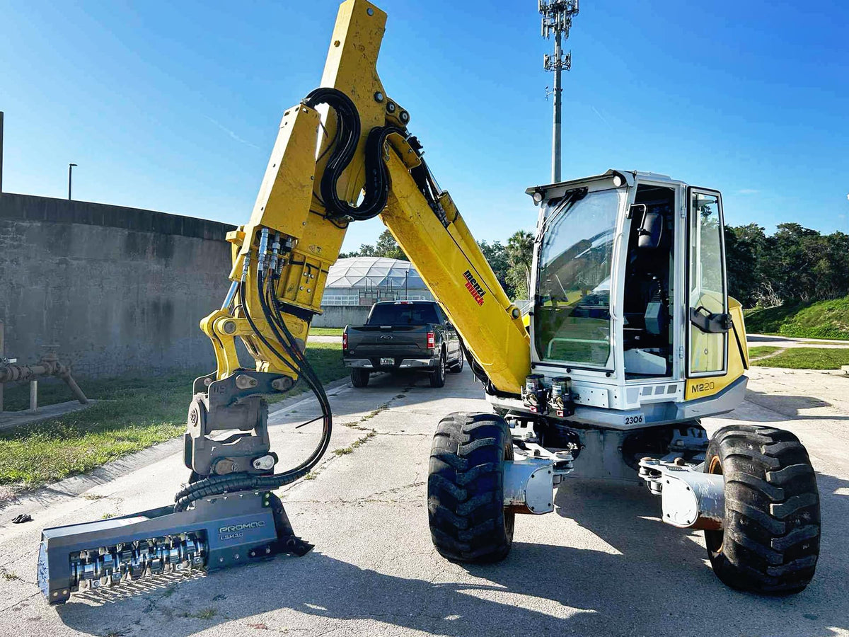 Promac Forestry Mulcher | Model LSM Series | Cutting Width 30" | 10–23 GPM | 5+ Tons | For Mini Excavator