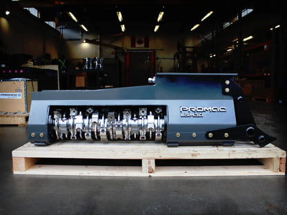 Promac Forestry Mulcher | Model LSM Series | Cutting Width 30" | 10–23 GPM | 5+ Tons | For Mini Excavator