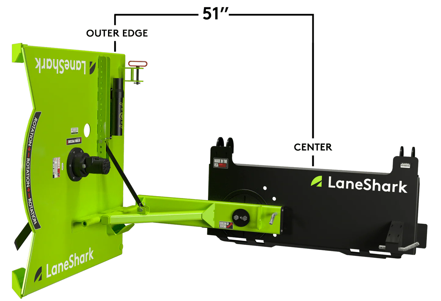 Lane Shark Vertical Brush Cutter | Model LS4 | Width 44" | 8.5 To 20 GPM | 25 To 60+ HP | For Tractor