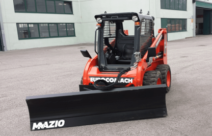 Mazio Dozer Blade | Width 1500 to 2700 mm | Weight 340 to 450 kg | Hydraulic Angling ± 30° | Working Width 1299 to 2330 mm | For Skid Steer Loaders