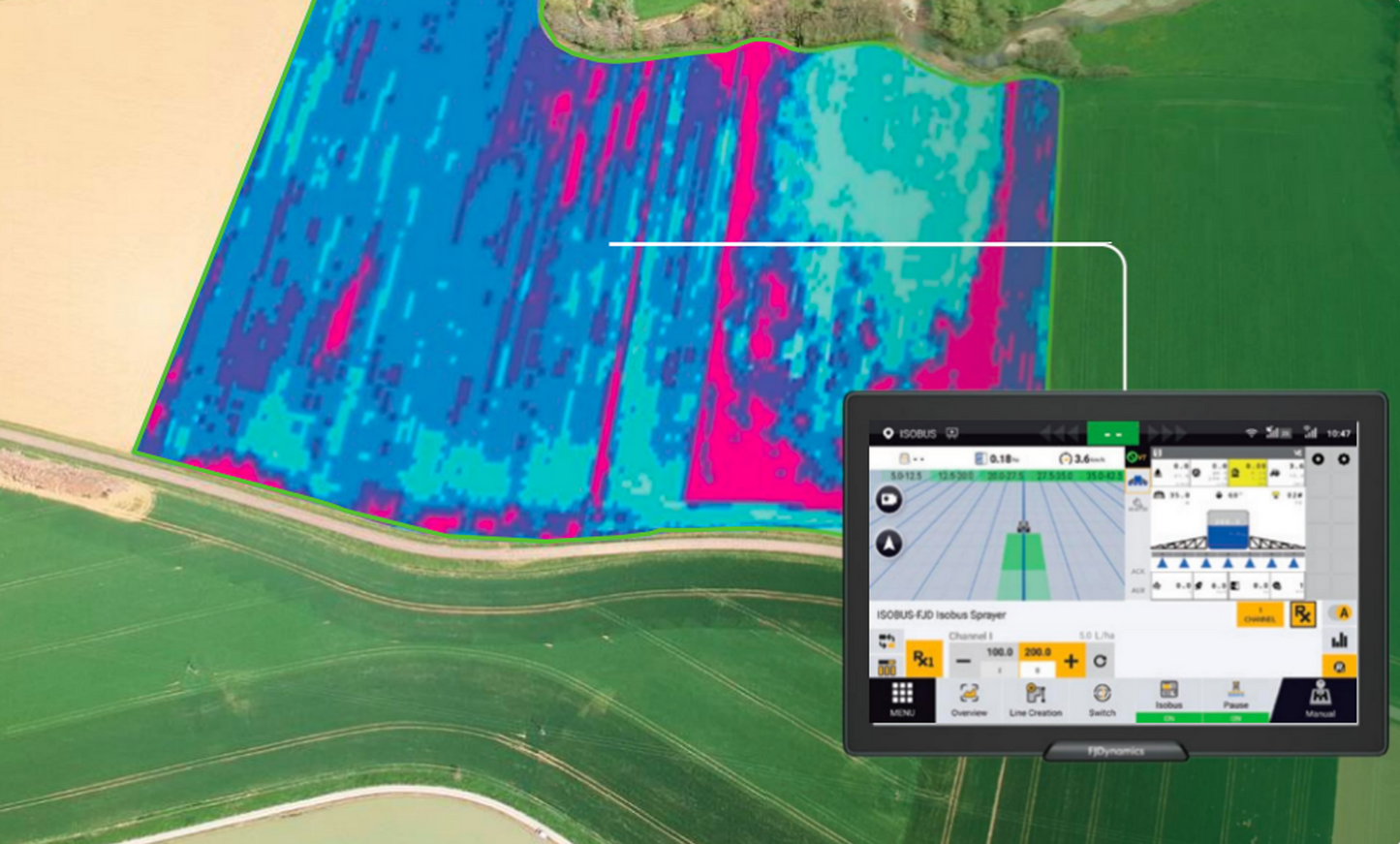 FJDynamics Auto Steer System | Model AT2 Max | Steering Wheel 15.0" | 20 To 500+ HP | For Tractors & Agricultural Machinery